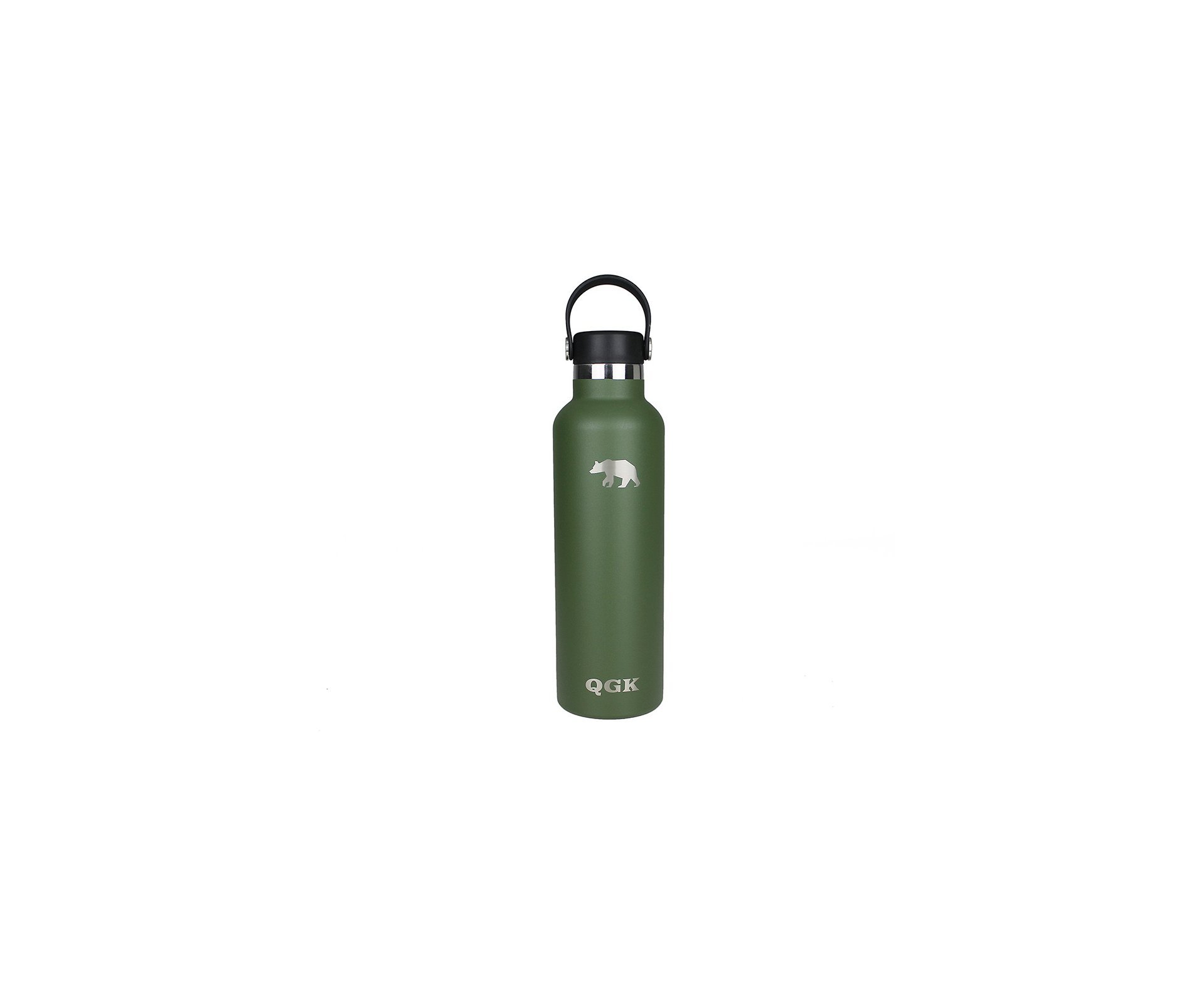Garrafa Térmica PE Inox 709ml 24oz Verde Militar Com Tampa - QGK