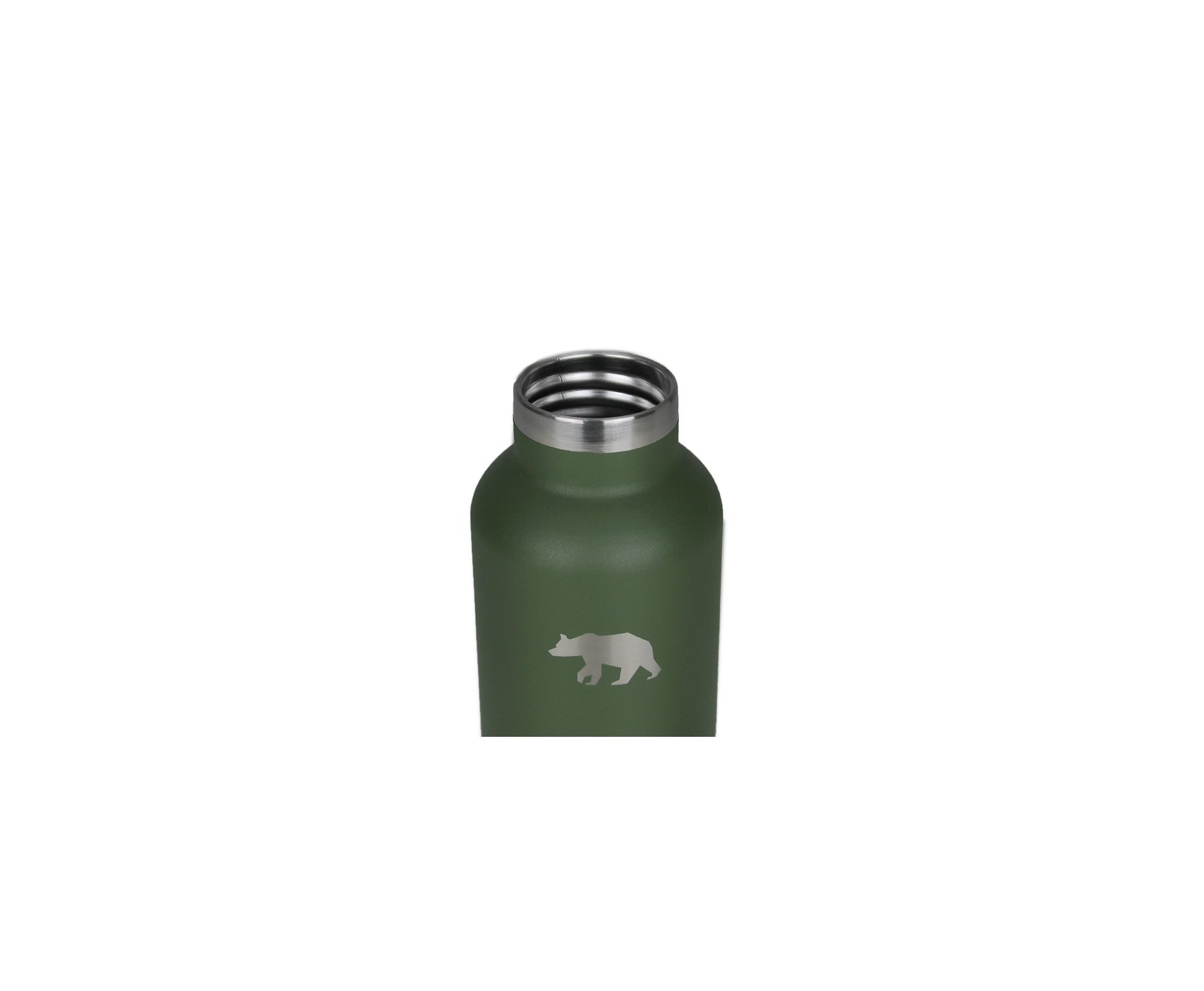 Garrafa Térmica PE Inox 709ml 24oz Verde Militar Com Tampa - QGK