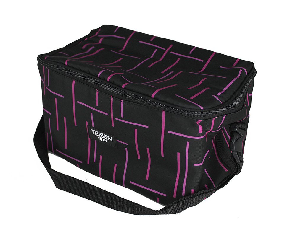 Bolsa Térmica Teisen Gun Rosa/Preto G 21x29cm