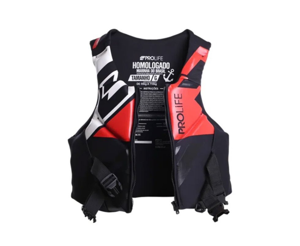 Colete Neoprene New Protech V3 Homologado P Vermelho - Prolife - OUTLET