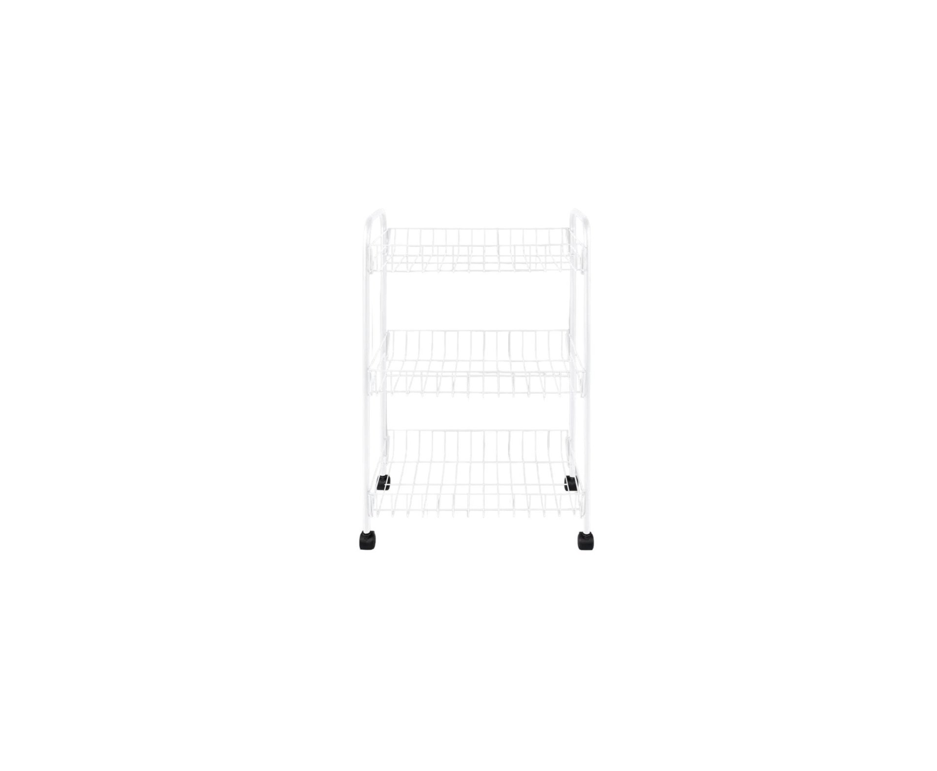 Fruteira 3 Andares Branca c/ Rodas - Mor