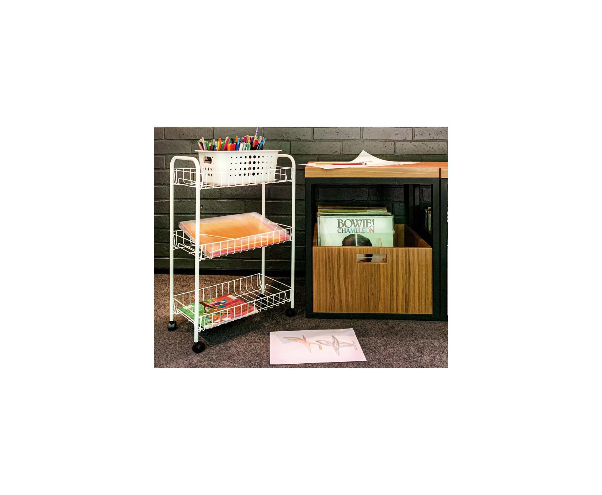 Fruteira 3 Andares Branca c/ Rodas - Mor