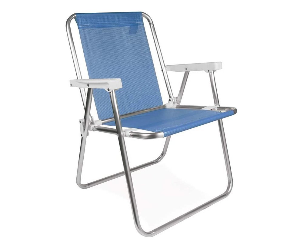 Cadeira Alta Alumínio Sannet Azul - Mor