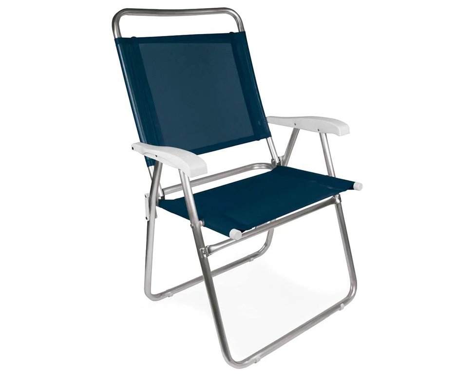 Cadeira Alumínio Master Plus Fashion Azul 120kg - MOR