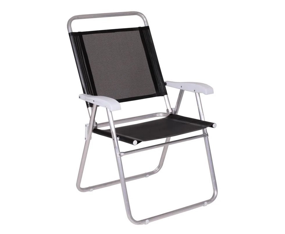 Cadeira Master Plus Fashion Mor Alumínio Preta