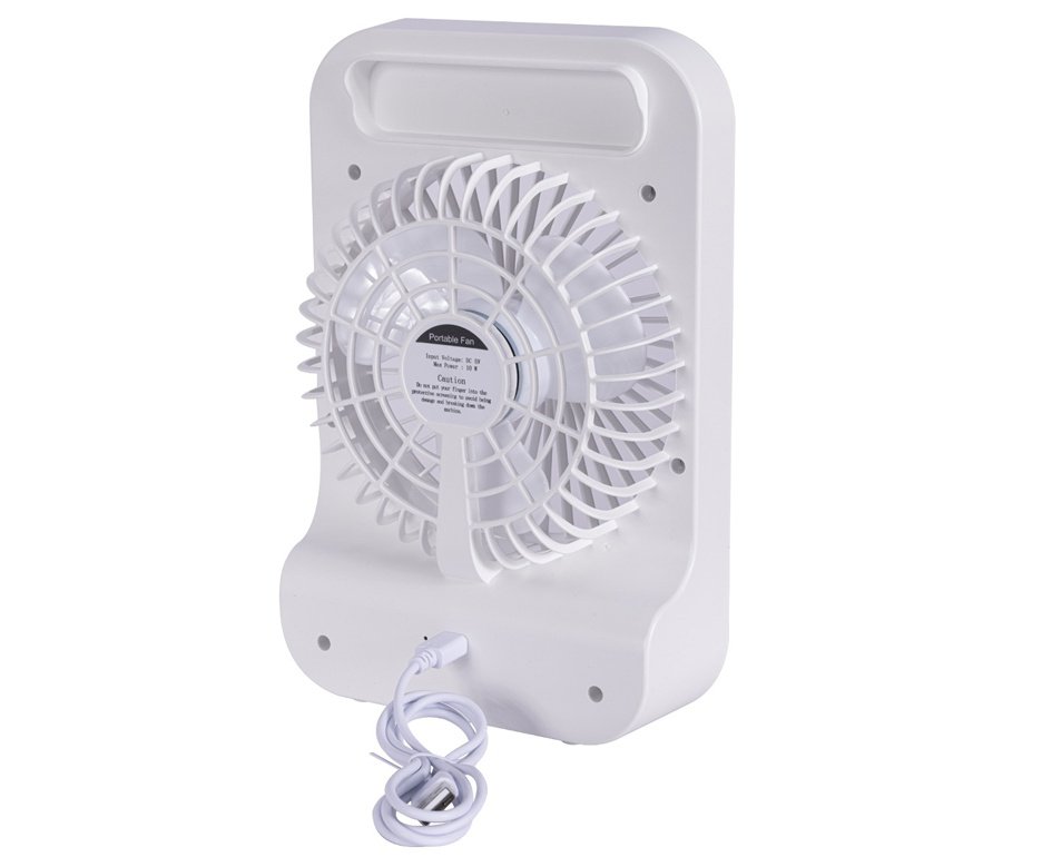 Mini Ventilador Portatil Recarregavel C/ Luminaria