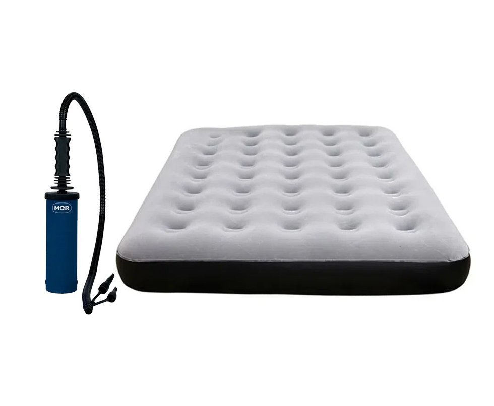 Colchão Inflável Multiuso Casal camping NTK + Inflador Manual Dupla Ação para inflaveis - Mor