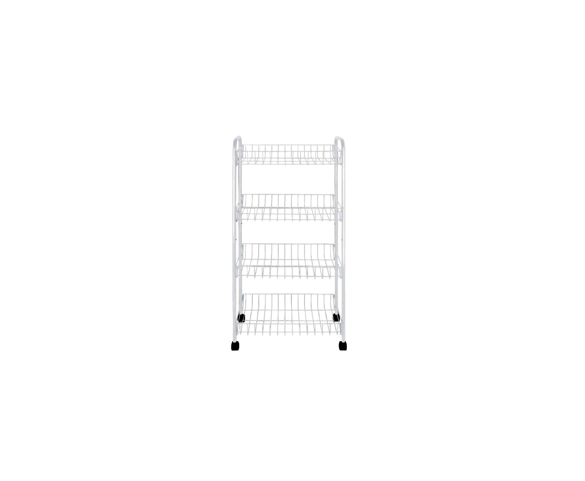 Fruteira 4 Andares Branca com Rodas - Mor