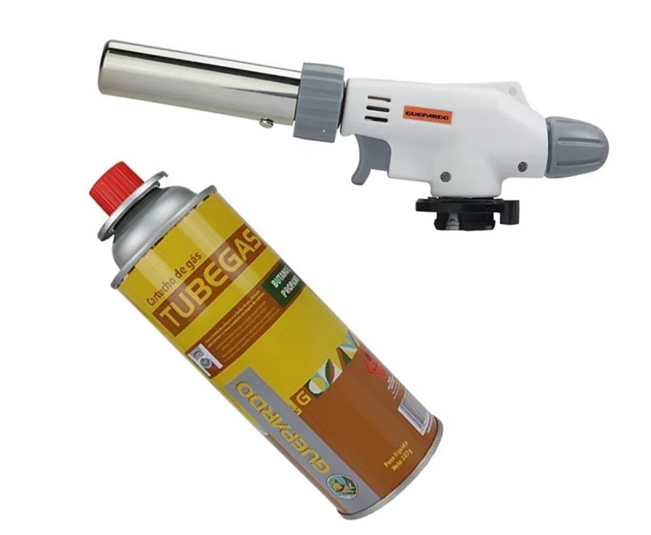 Maçarico Gourmet Flame Gun - Guepardo + 01 Refil Tube Gás 227 Gr