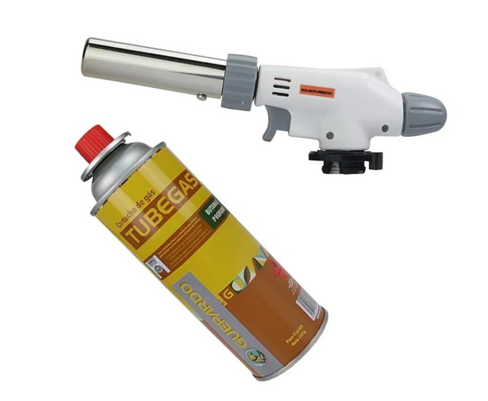 Maçarico Gourmet Flame Gun - Guepardo + 01 Refil Tube Gás 227 Gr