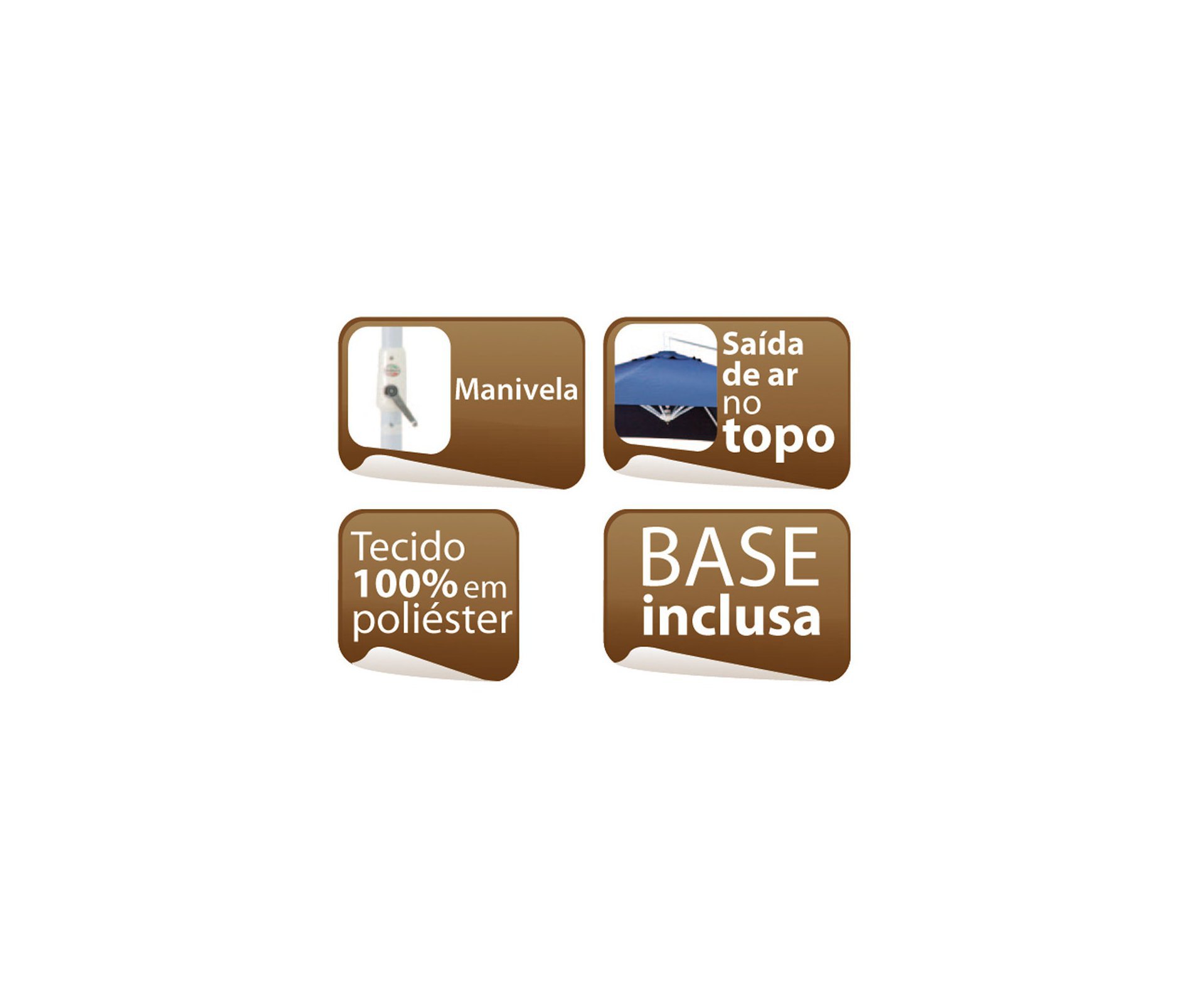 Ombrelone 3,00m Malibu Azul - Mor