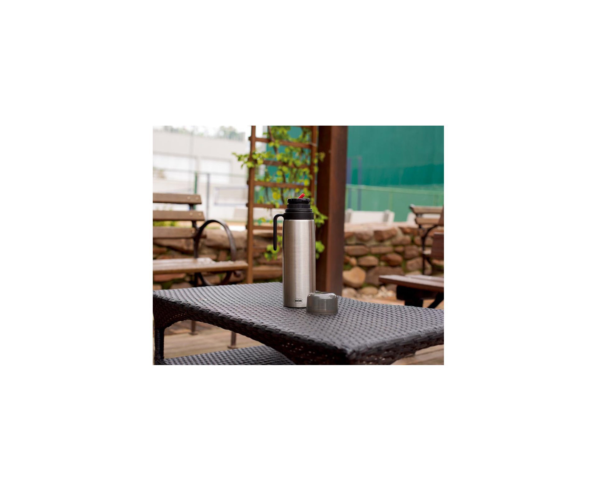 Garrafa Térmica Fit com Alça 1 Litro Inox - Mor