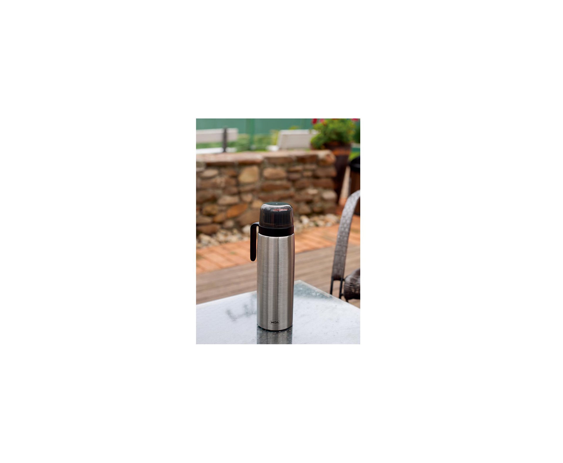 Garrafa Térmica Fit com Alça 1 Litro Inox - Mor