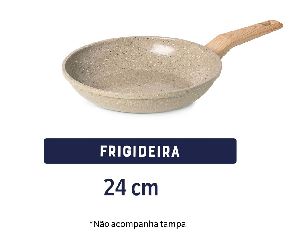 Frigideira Cerâmica 24cm Marble Edition Cinza Dust Oster