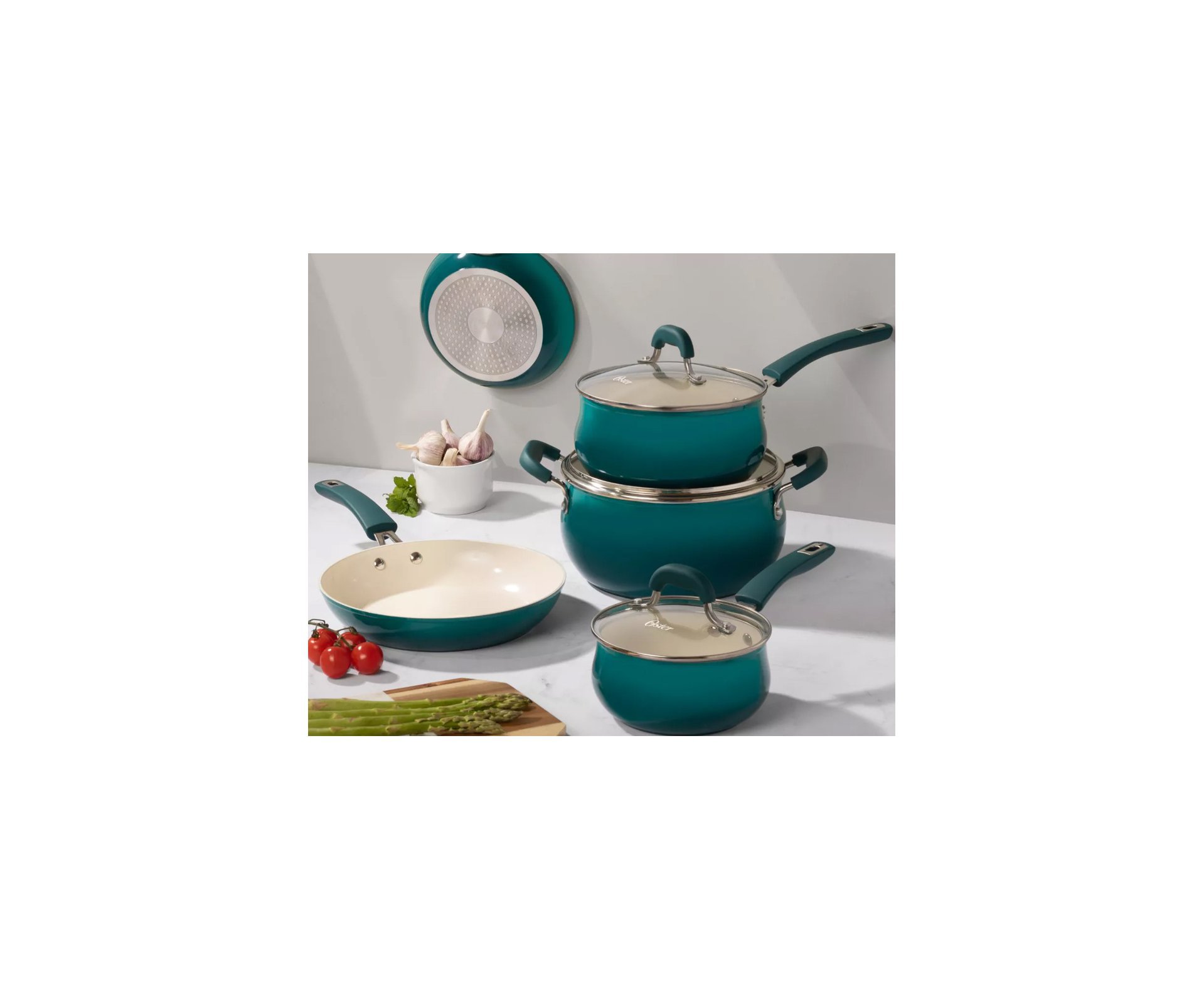 Cj de Panelas Indução Oster Corbett 5 Pçs Emerald Sea