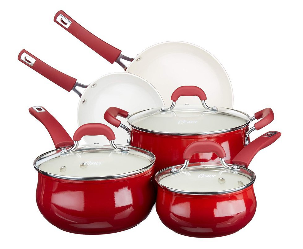 Conjunto de Panelas Indução Oster Corbett 5 Pçs Red Velvet