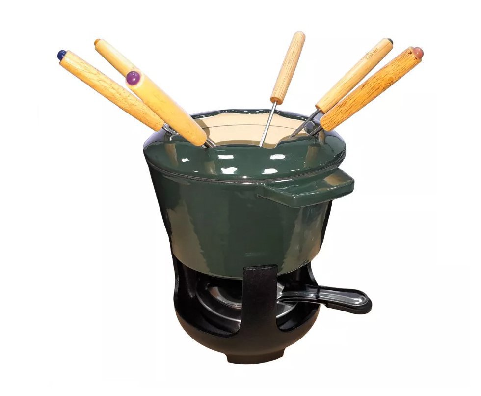 Conjunto para Fondue em Ferro Fundido 10 Peças Verde Bandeira - Oster