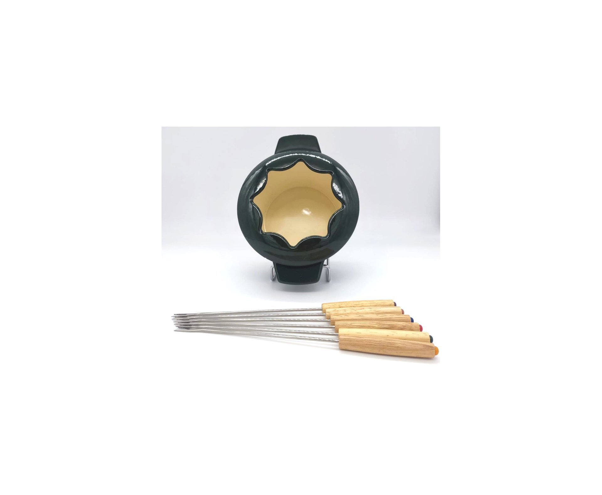 Conjunto para Fondue em Ferro Fundido 10 Peças Verde Bandeira - Oster