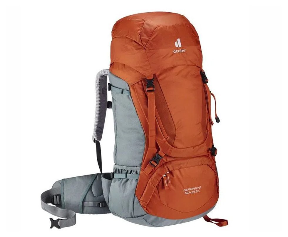 Mochila Alpamayo SL 50+10 L Laranja trekking, trilha, carga - Deuter