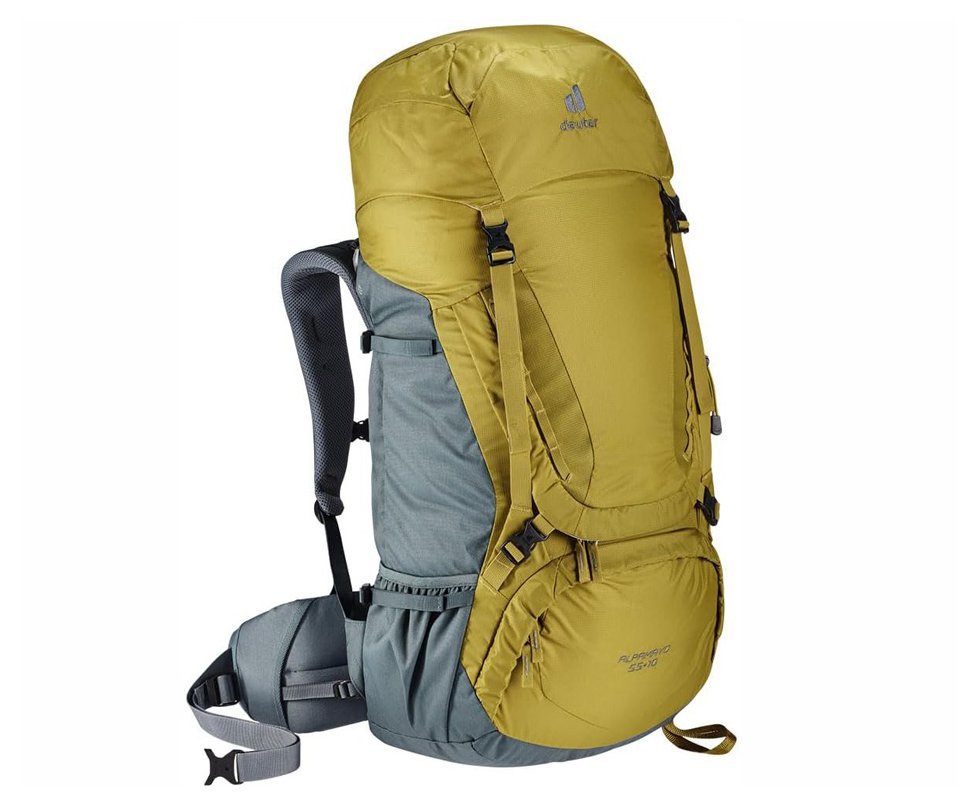 Mochila Alpamayo 55+10 L Amarela e Cinza - Deuter