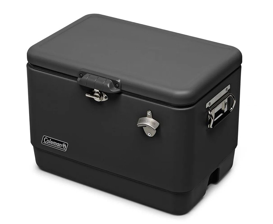 Caixa Térmica 54 QT 51L Reunion Aço Inoxidável All Black - Coleman