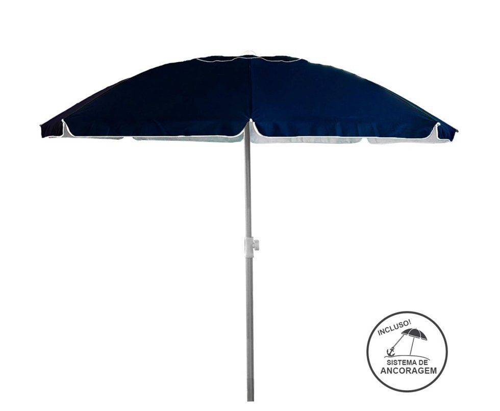 Guarda Sol Aluminio 2,50m Marinho - Zaka