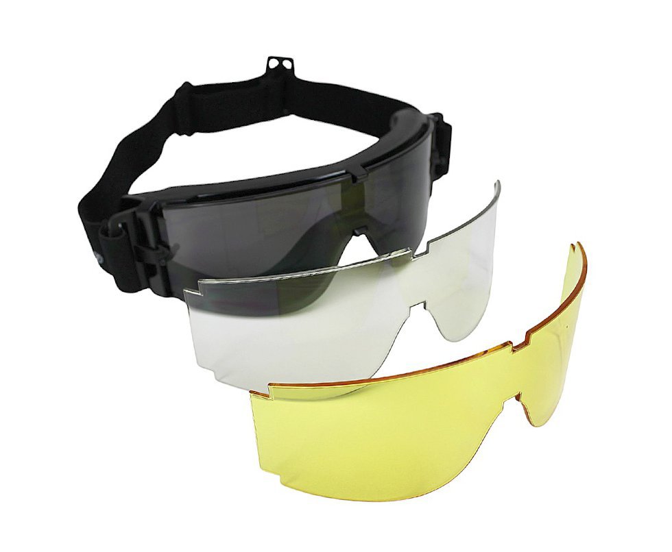 Óculos de Proteção Tático Goggle Warmmo lentes 2.6mm Preto
