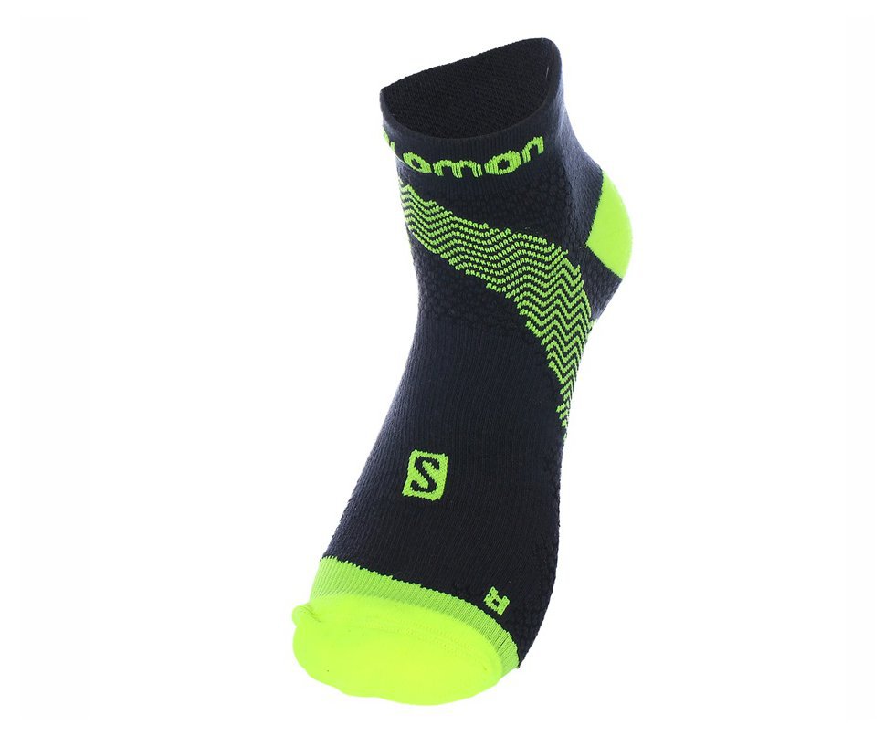 Meia Técnica Salomon Cano Curto Masculina PT/VD - 38-42