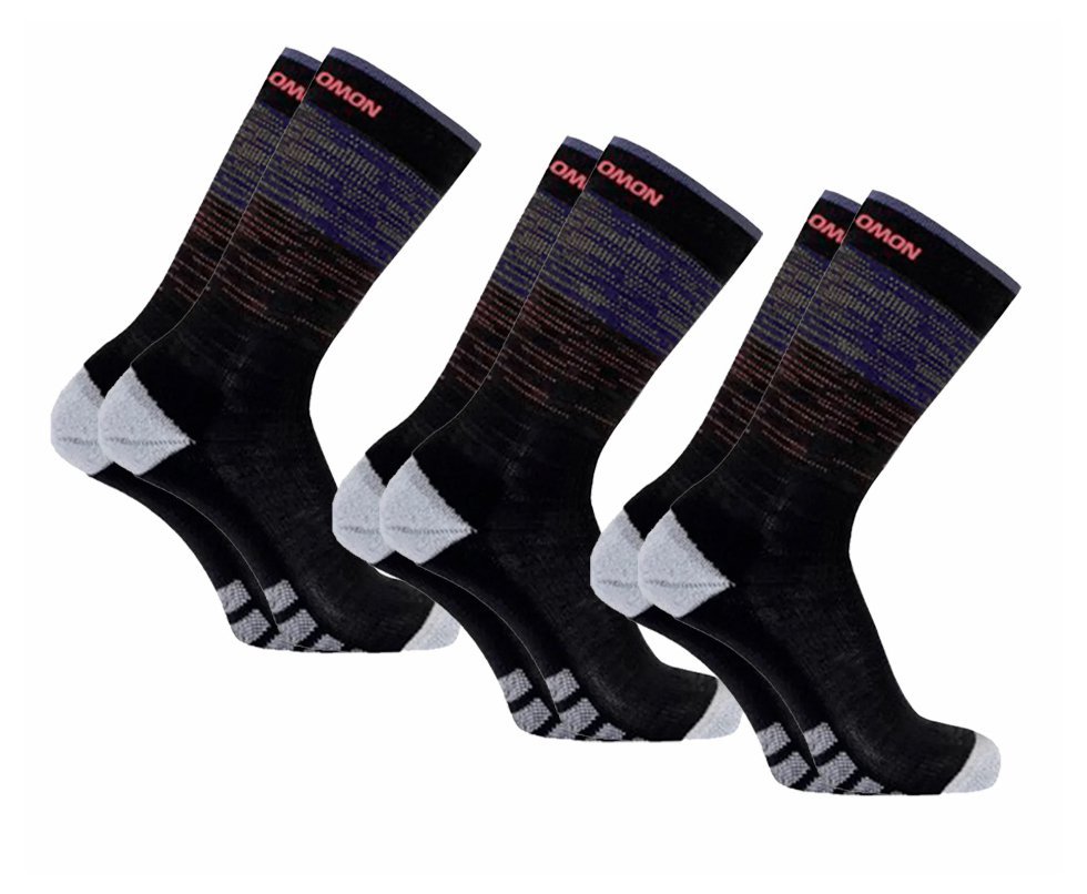 KIT Meia Técnica Salomon Predict Crew Tripack 3 Pares Preto 35-38