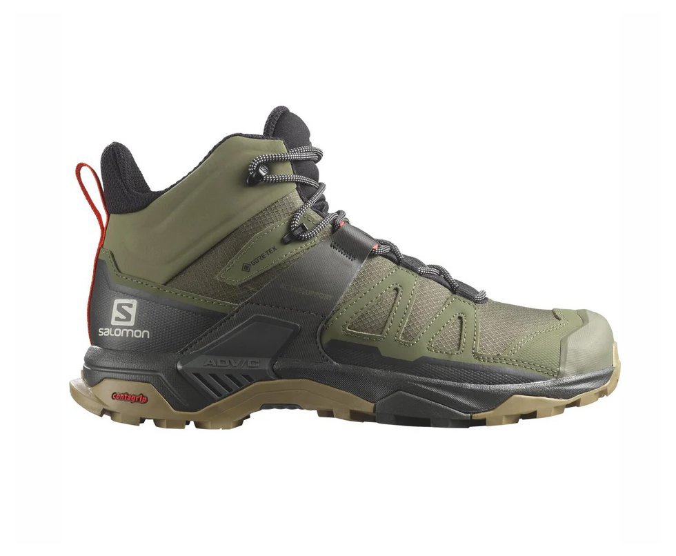 Bota Salomon X Ultra 4 Mid Gore Tex Masculina Verde Oliva/Preto