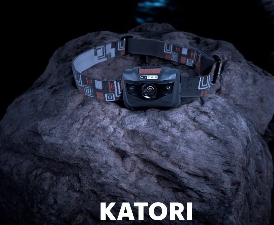 Lanterna de Cabeça 140 Lúmens Azteq Katori até 6h de Autonomia e Luz Vermelha