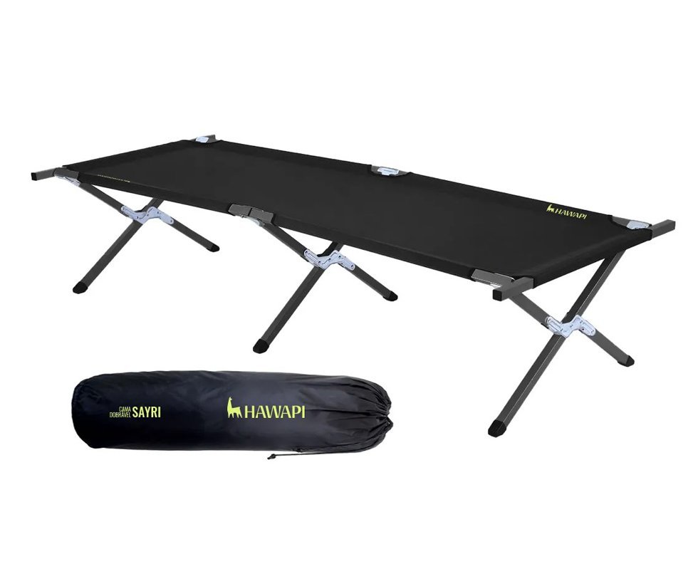 Cama Dobrável para acampamento capacidade 150kg - Hawapi