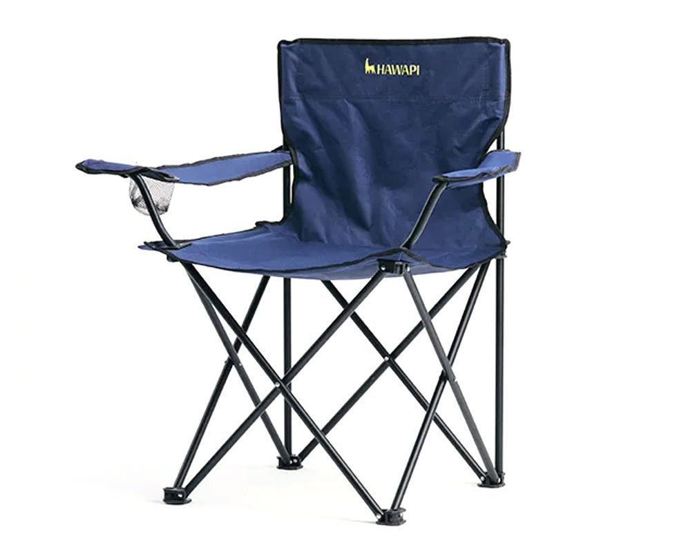 Cadeira praia camping e pesca dobrável Kaypi 110Kg Azul - Hawapi