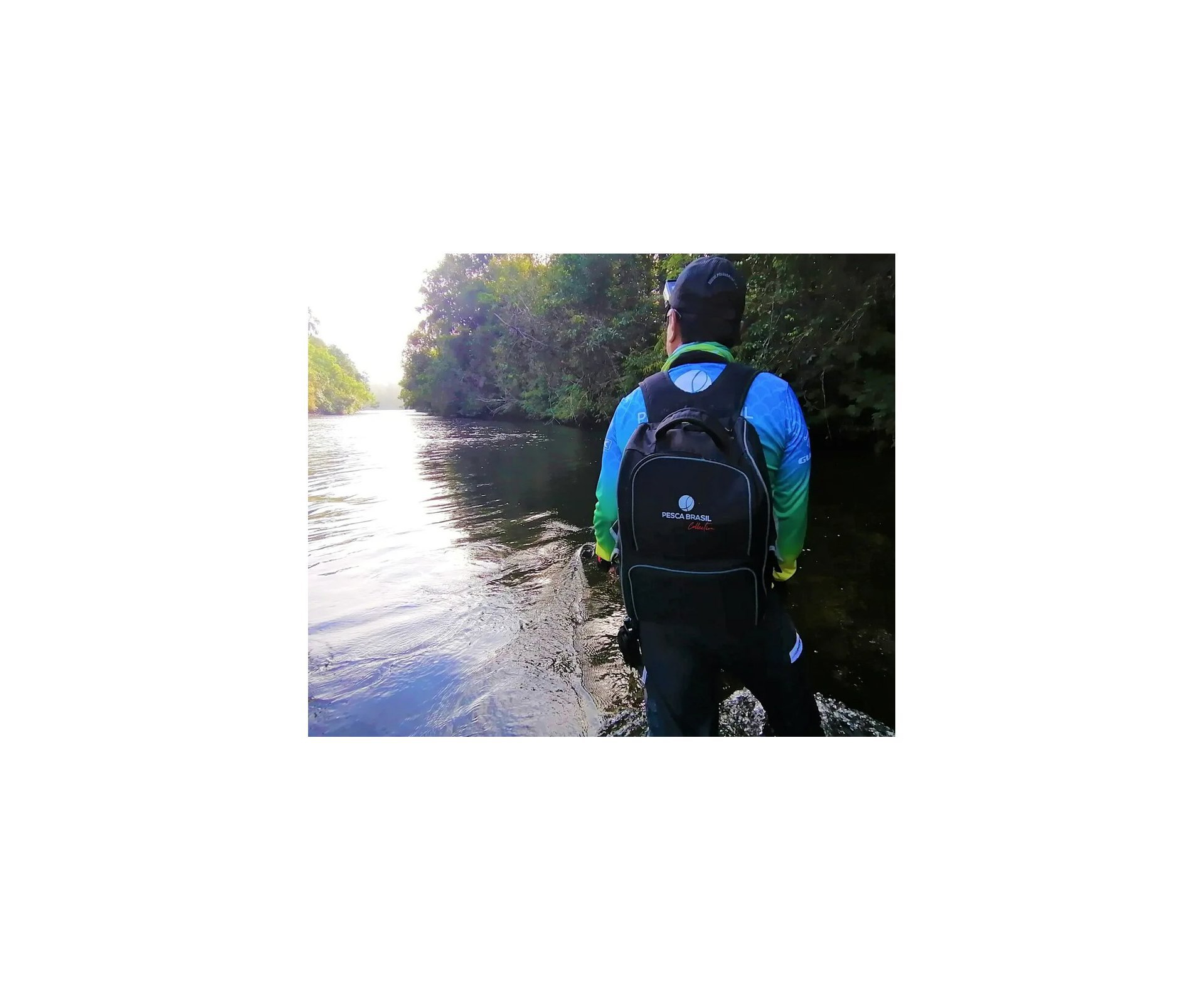 Mochila de pesca Fishing Bag de 30 litros e 3 estojos Pesca Brasil