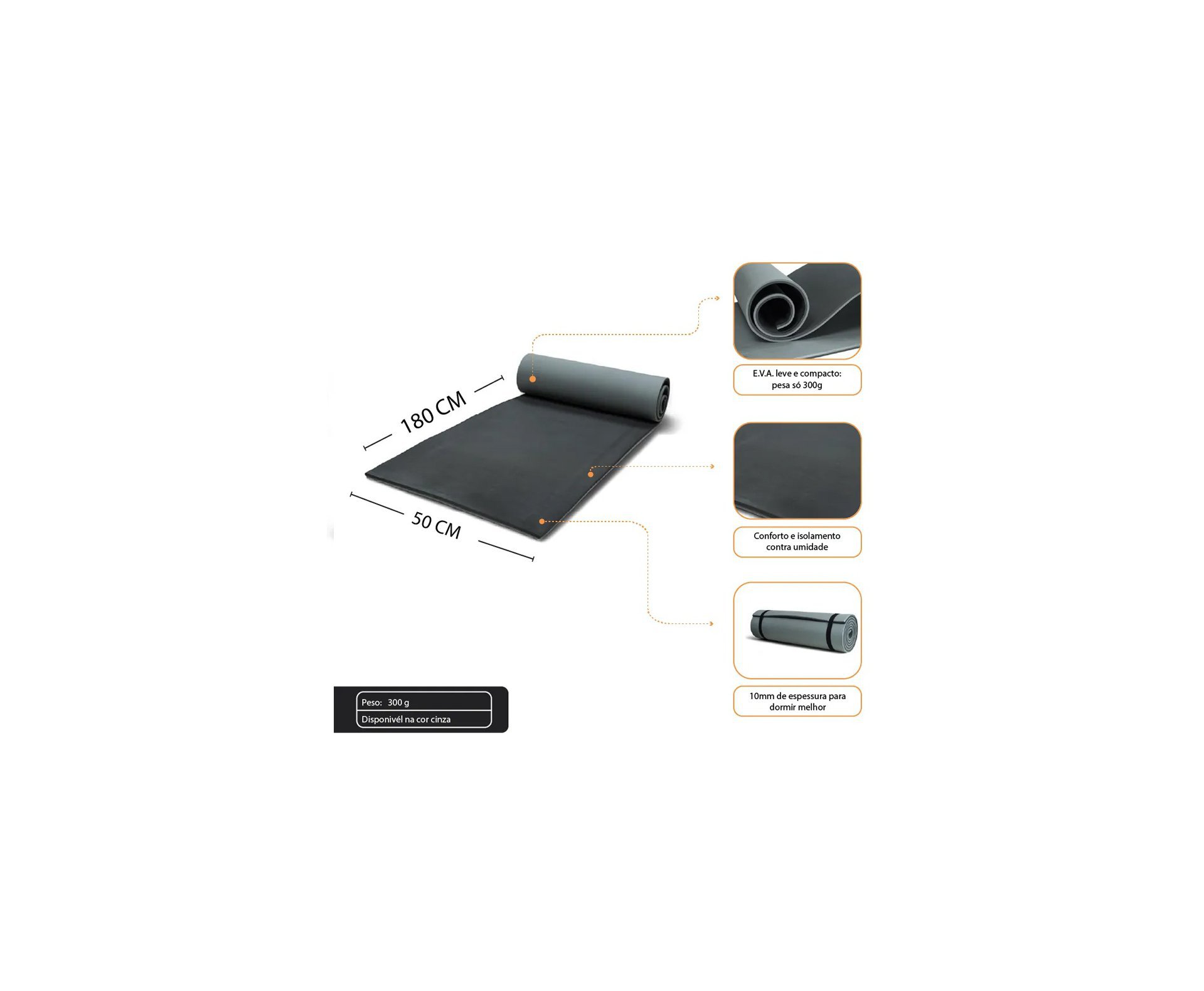 Colchonete Solteiro Mat NTK