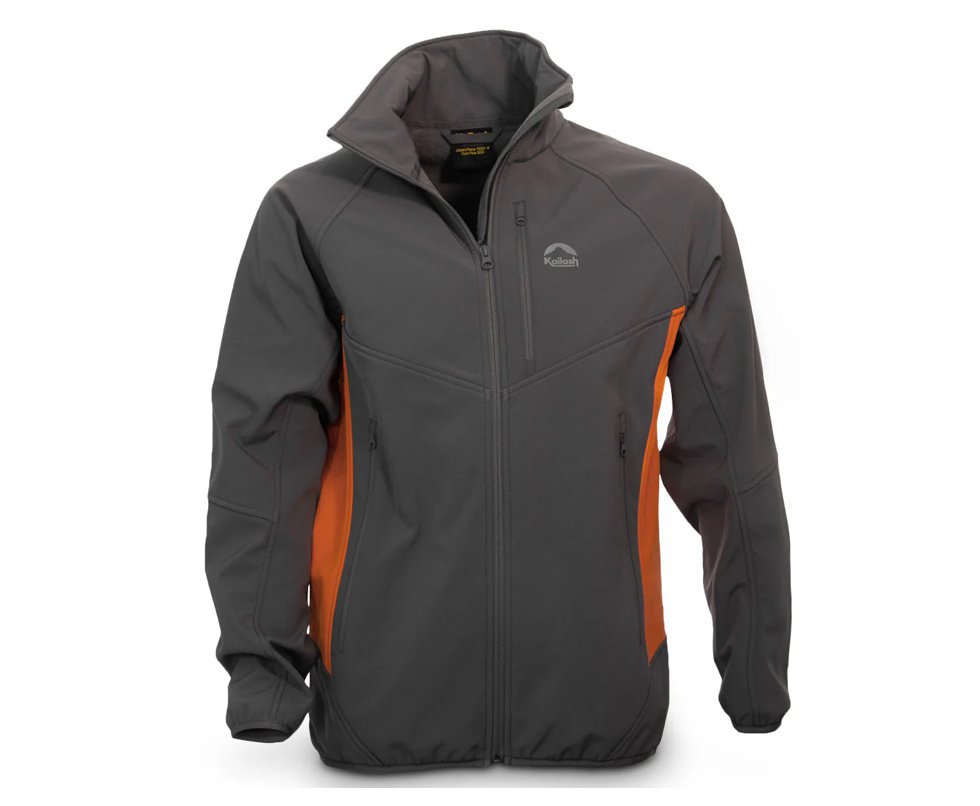 Jaqueta Kailash Softshell Bariloche Masculina Chumbo/Laranja