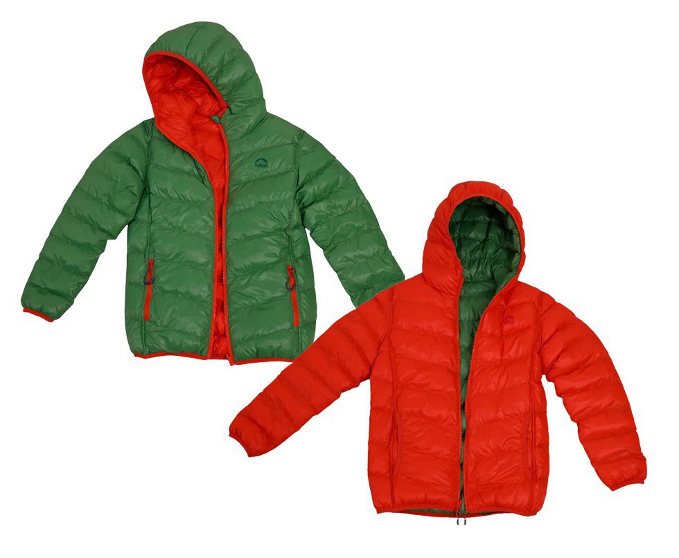 Jaqueta Kailash Puffer Double Patagonia Sintetica Infantil Verde/Laranja Escuro