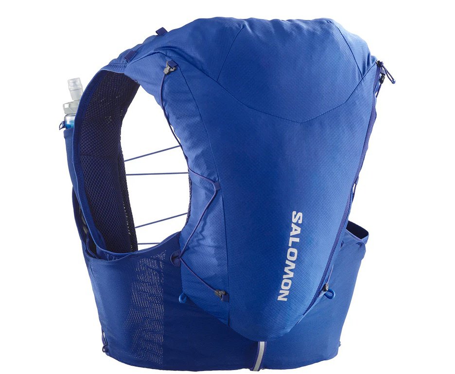 Colete de Hidratação Mochila Salomon Adv Skin 12L Azul Corrida Profissional