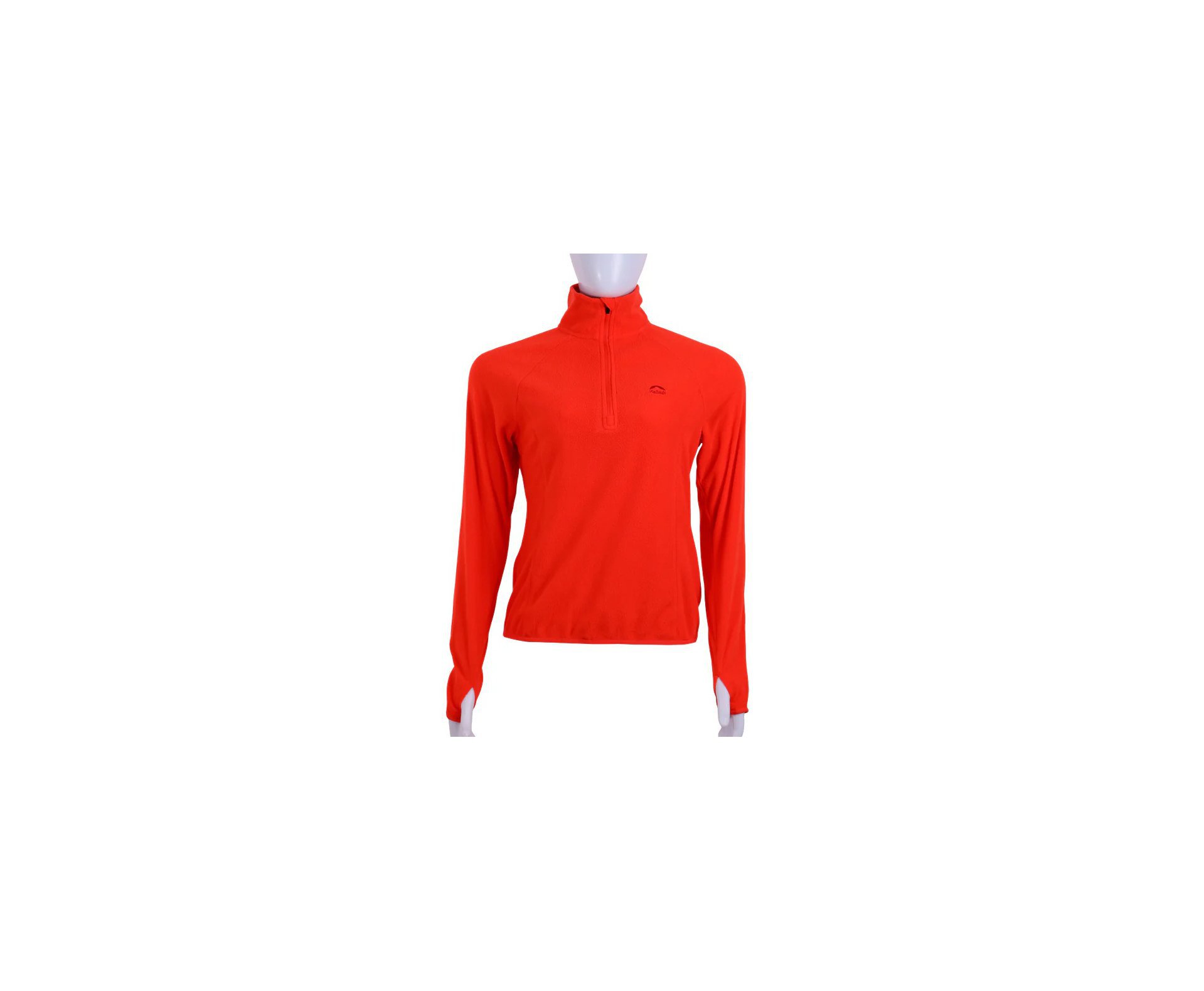 Jaqueta Kailash Fleece Chamonix 1/2 Ziper XLite Feminino Laranja Escuro