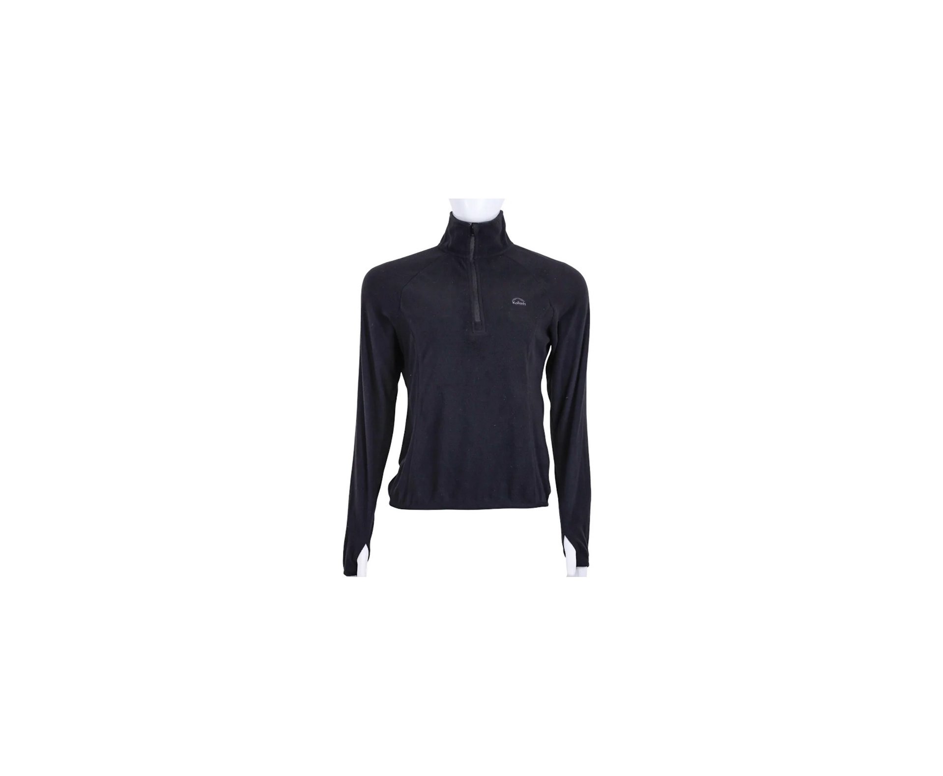 Jaqueta Kailash Fleece Chamonix 1/2 Ziper XLite Feminino Preto