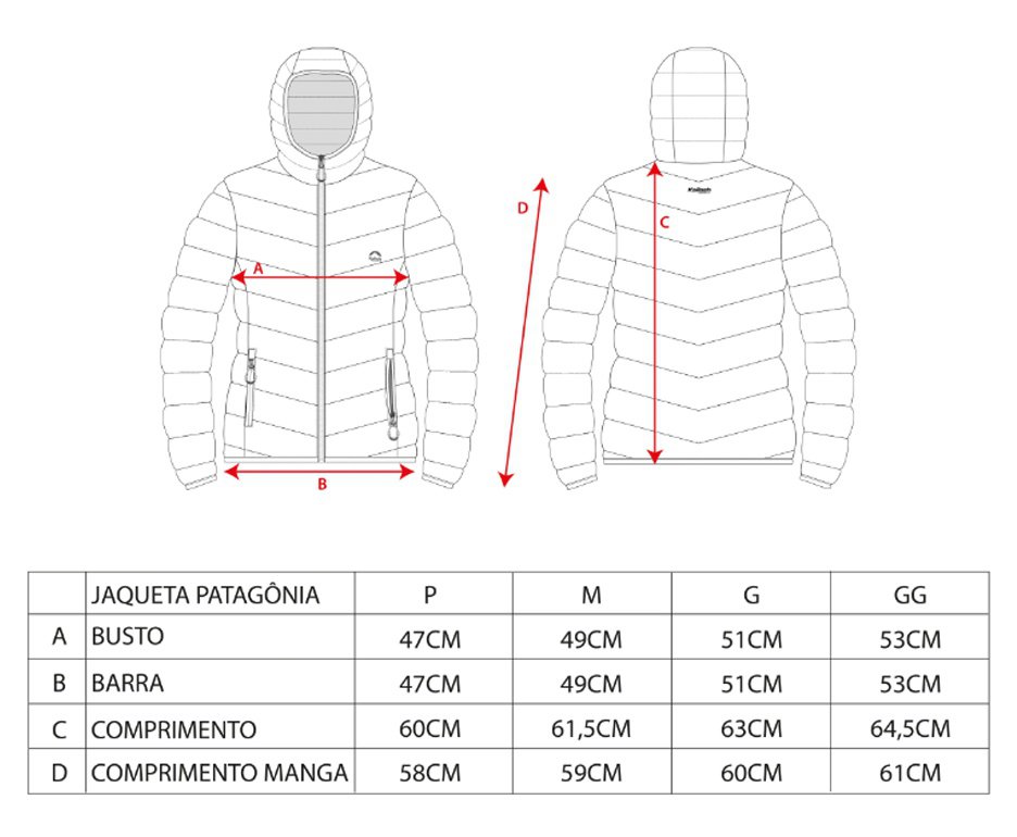 Jaqueta Kailash Puffer Double Patagônia Sintética Feminino Vermelho/Laranja Escuro