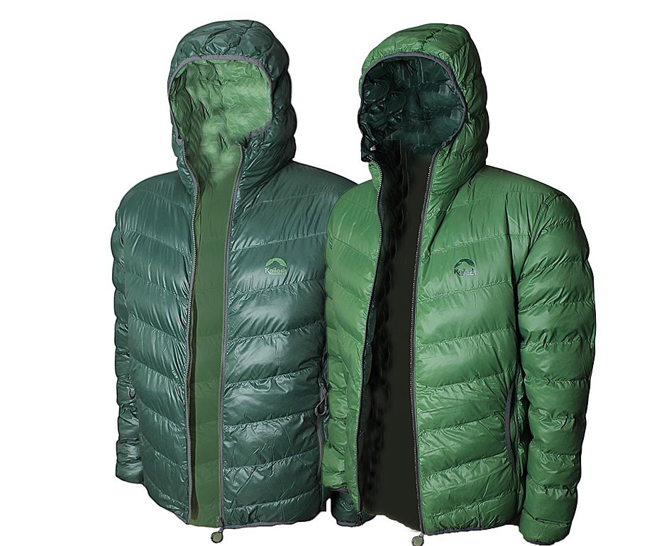 Jaqueta Kailash Puffer Double Patagônia Sintética Masculina Verde Escuro/Verde