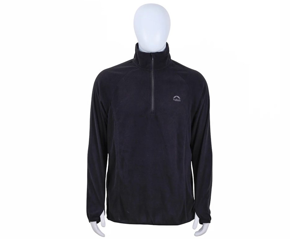 Jaqueta Fleece Kailash Chamonix 1/2 Ziper XLite Masculina Preto