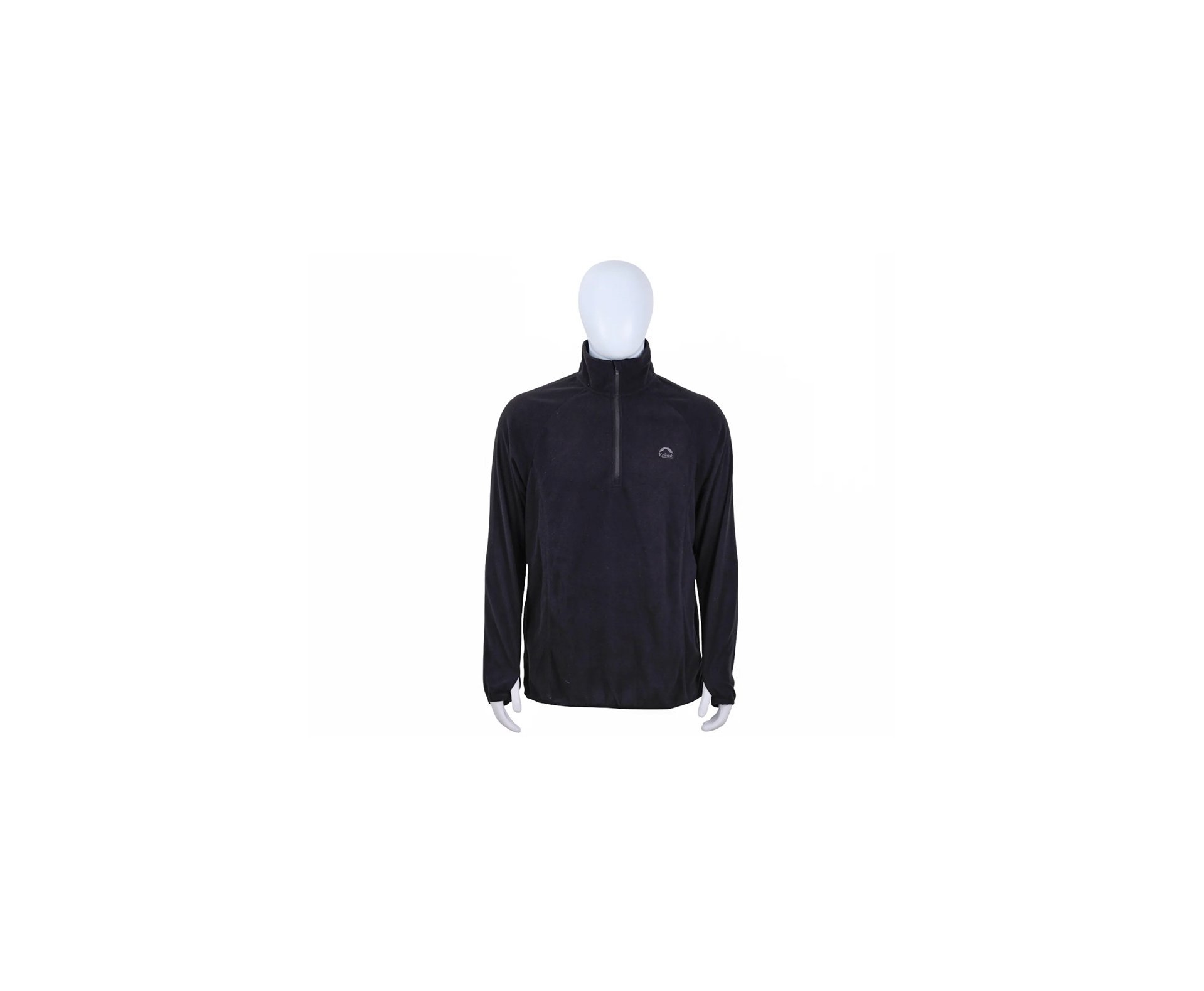 Jaqueta Fleece Kailash Chamonix 1/2 Ziper XLite Masculina Preto