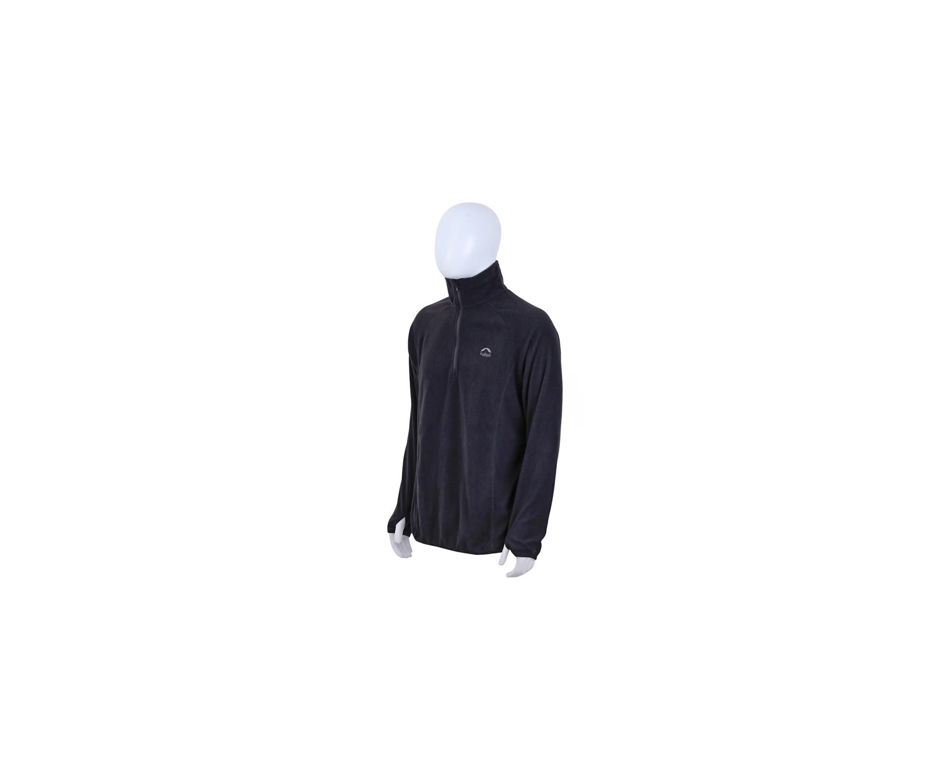 Jaqueta Fleece Kailash Chamonix 1/2 Ziper XLite Masculina Preto