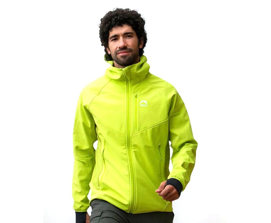Jaqueta Kailash Softshell com Capuz Aspen Masculina Verde Limão