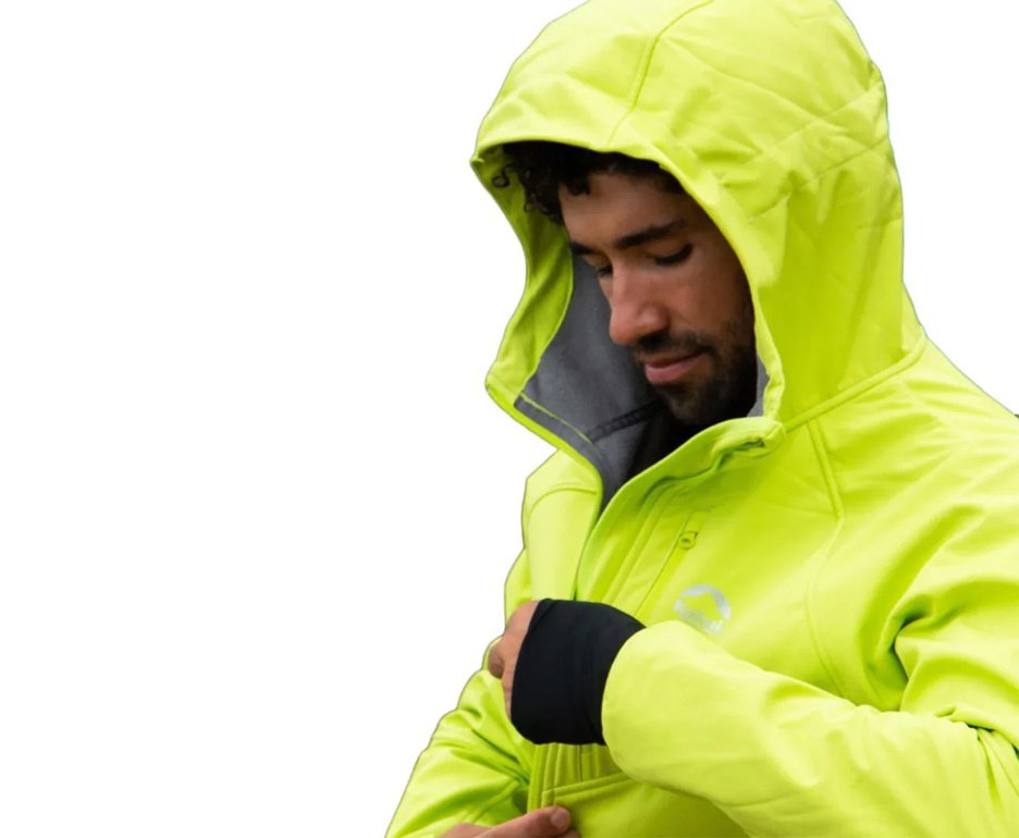 Jaqueta Kailash Softshell com Capuz Aspen Masculina Verde Limão