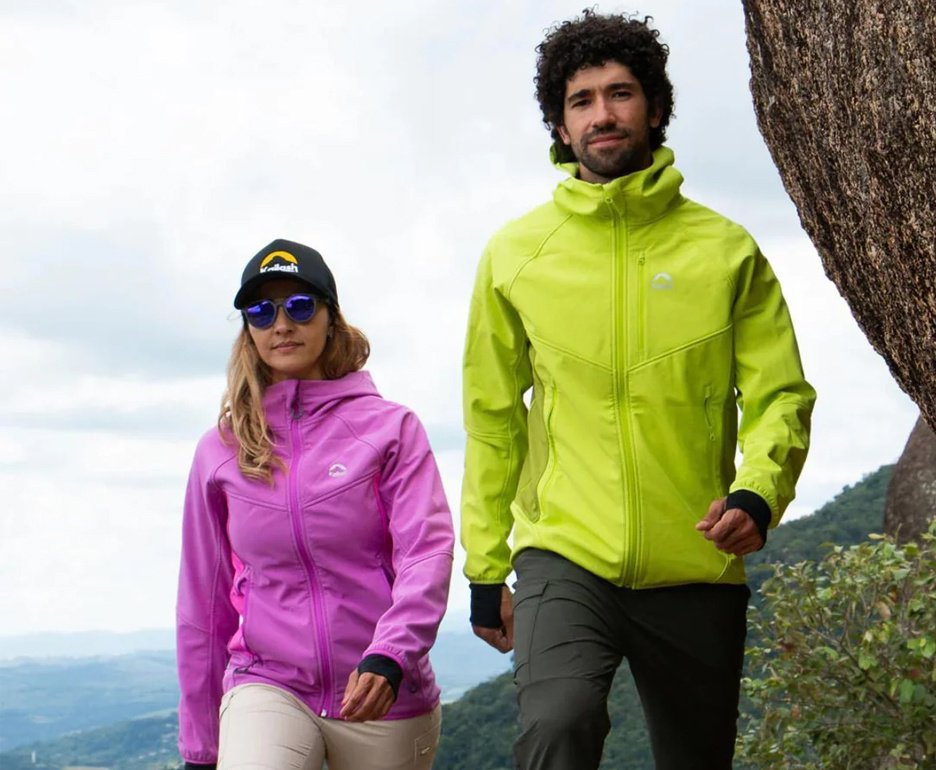 Jaqueta Kailash Softshell com Capuz Aspen Masculina Verde Limão