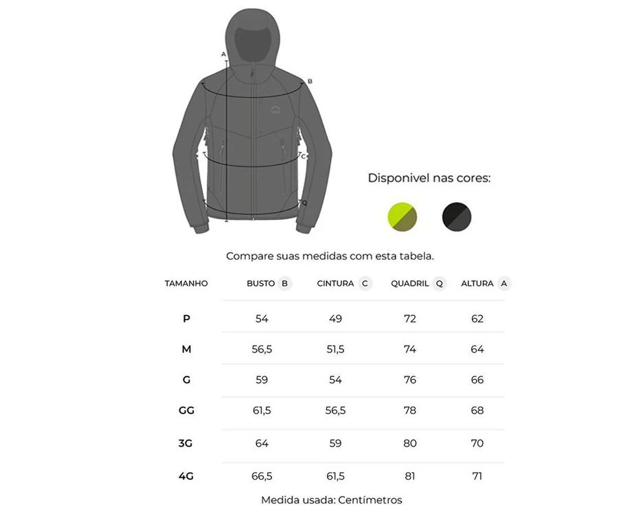 Jaqueta Kailash Softshell com Capuz Aspen Masculina Verde Limão