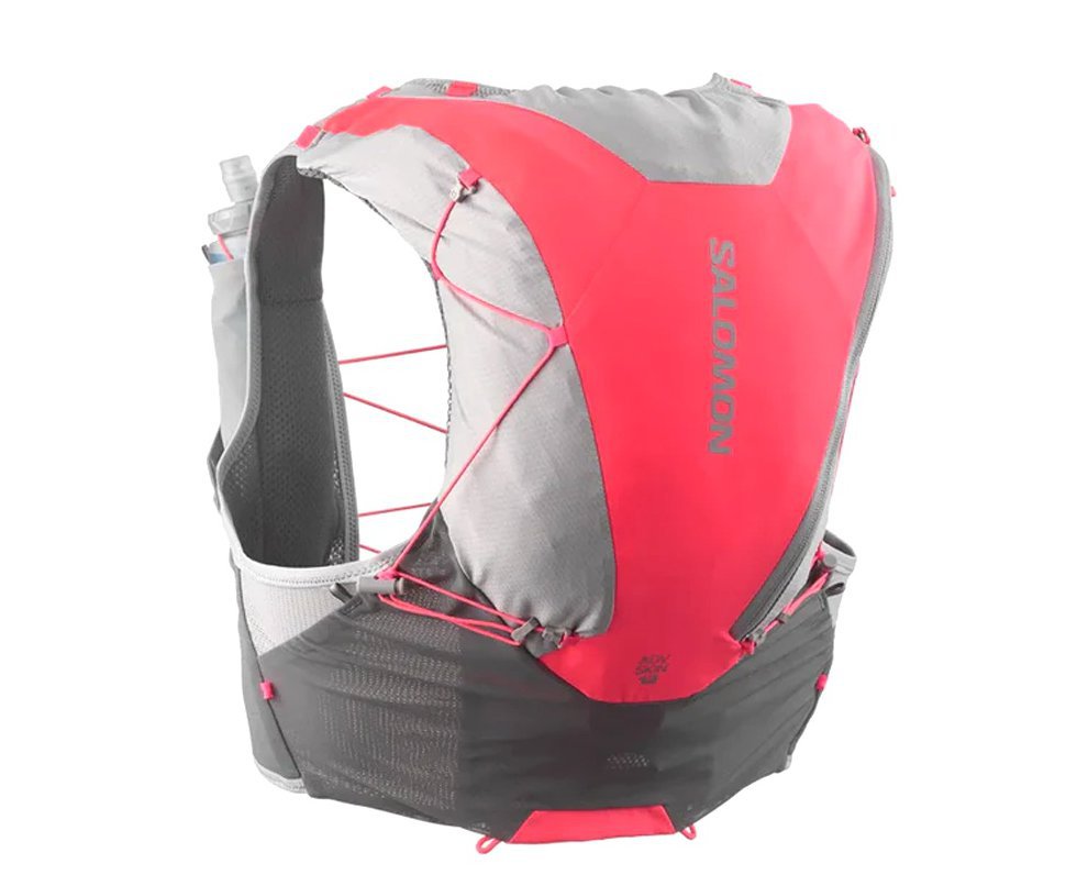 Colete/Mochila Hidratação Salomon Adv Skin 12 Set Castelrock/Alloy/Neon FL